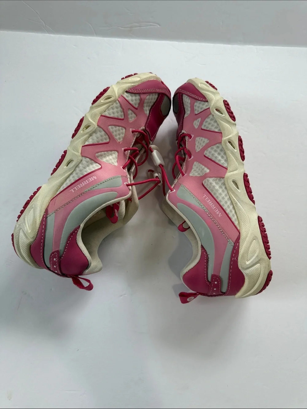 Merrell Kids Hot Pink and White Trail Sneakers